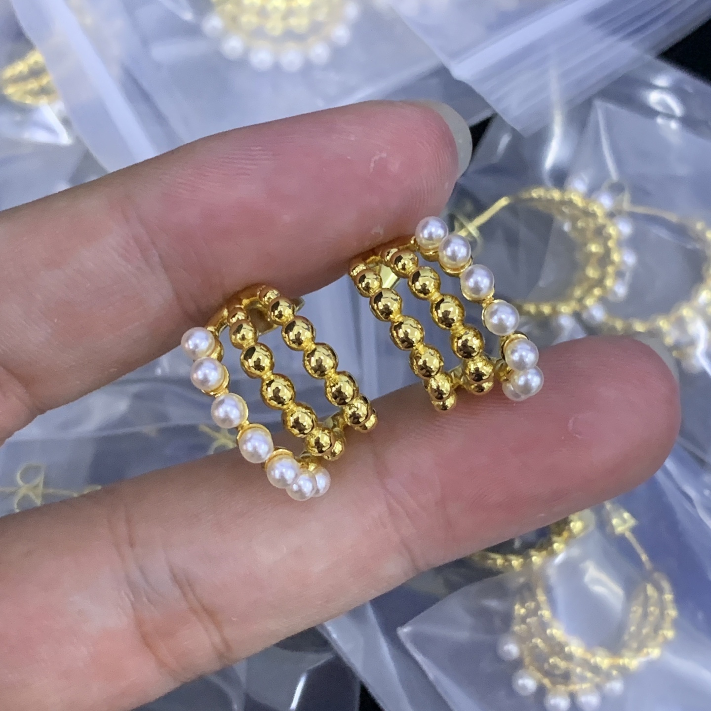 Celine Gold Vintage-Inspired Earrings 029