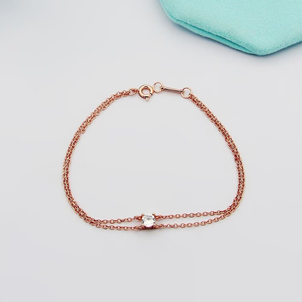 Tiffany Rose Gold Logo-Accented Bracelet 036