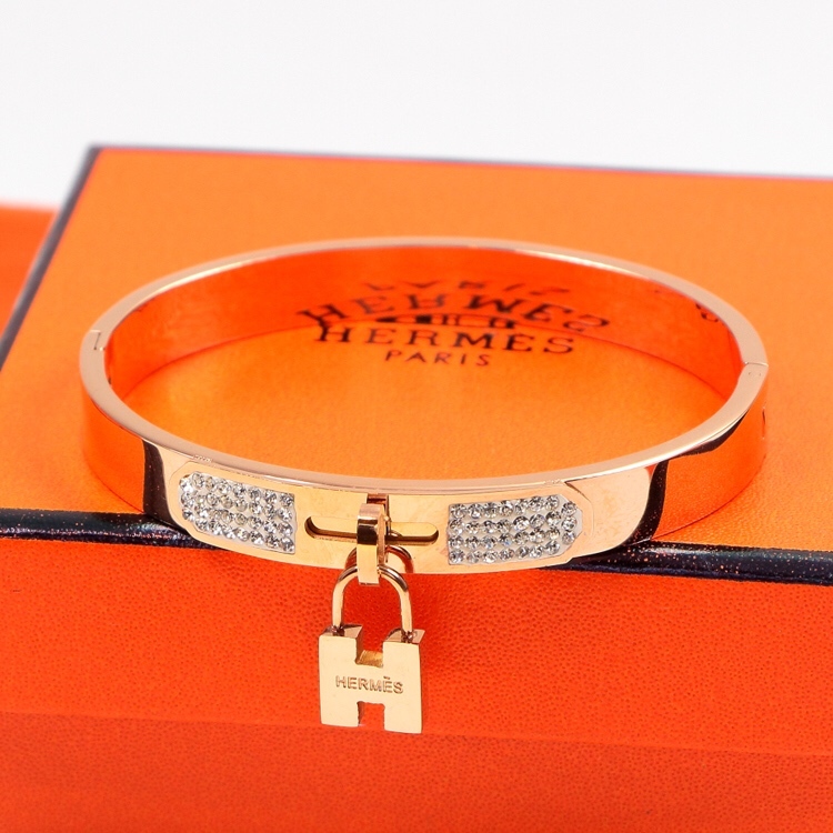 Hermes h Orange Logo-Accented Bracelet 009