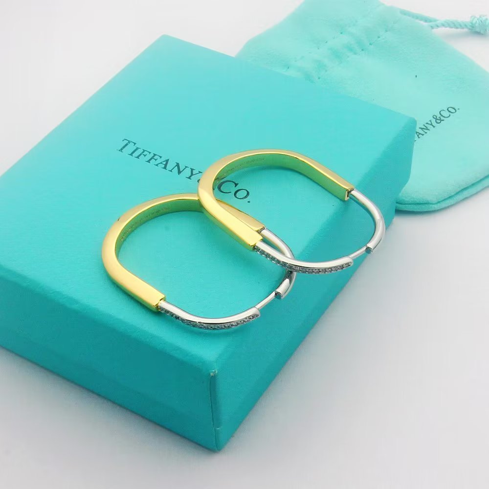 Tiffany Rose Gold Minimalist Earrings 234