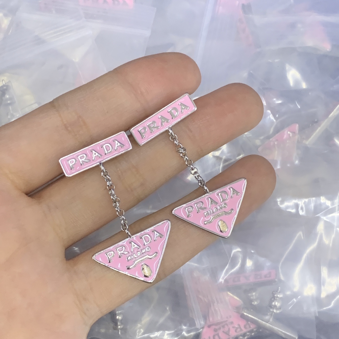 Prada Pink Delicate Earrings 170