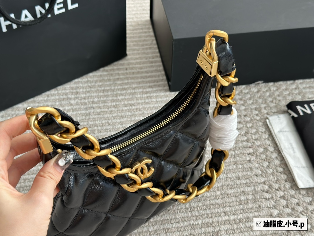 Chanel Brown Quilted Bag 1403