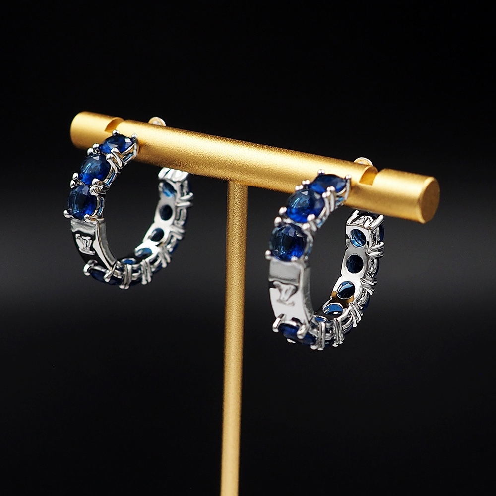 LV Silver Logo-Accented Earrings 223