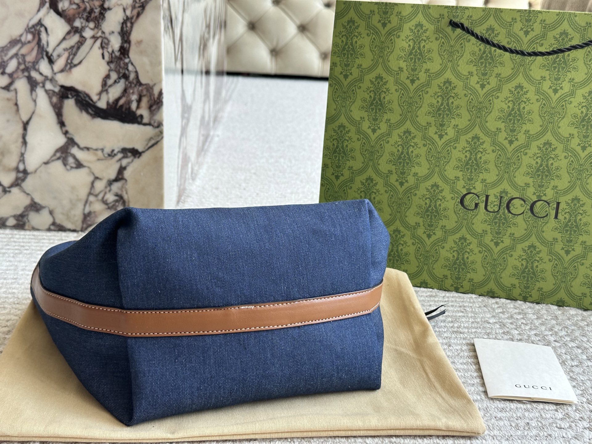 Gucci Blue Quilted Bag 573