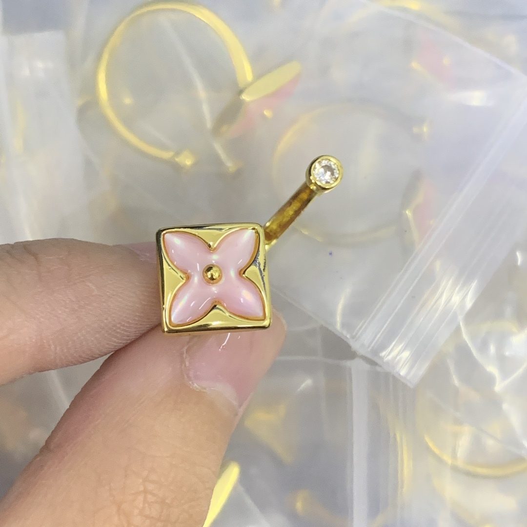 LV Rose Gold Logo-Accented Ring 666