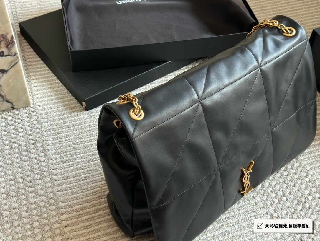 YSL Gold Logo-Accented Bag 158
