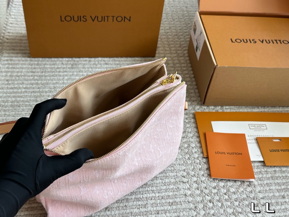 LV Rose Gold Quilted Bag 1613