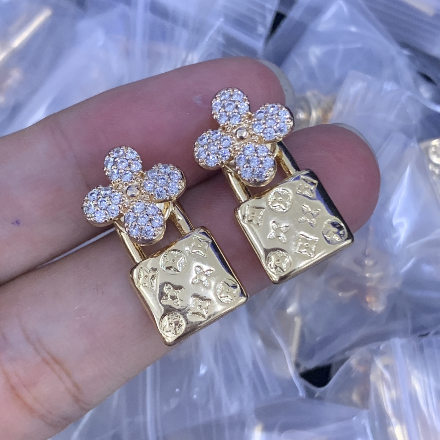LV Rose Gold Vintage-Inspired Earrings 952