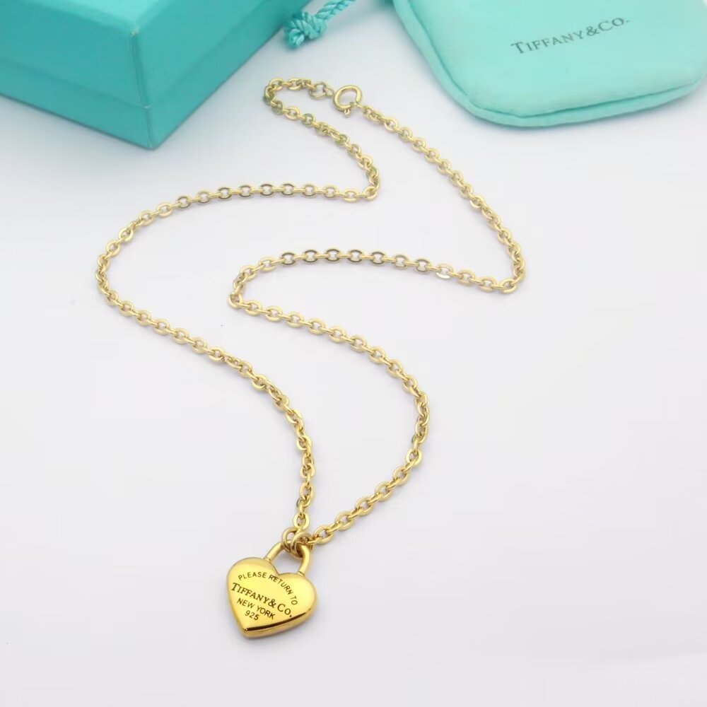 Tiffany Rose Gold Logo-Accented Necklace 103
