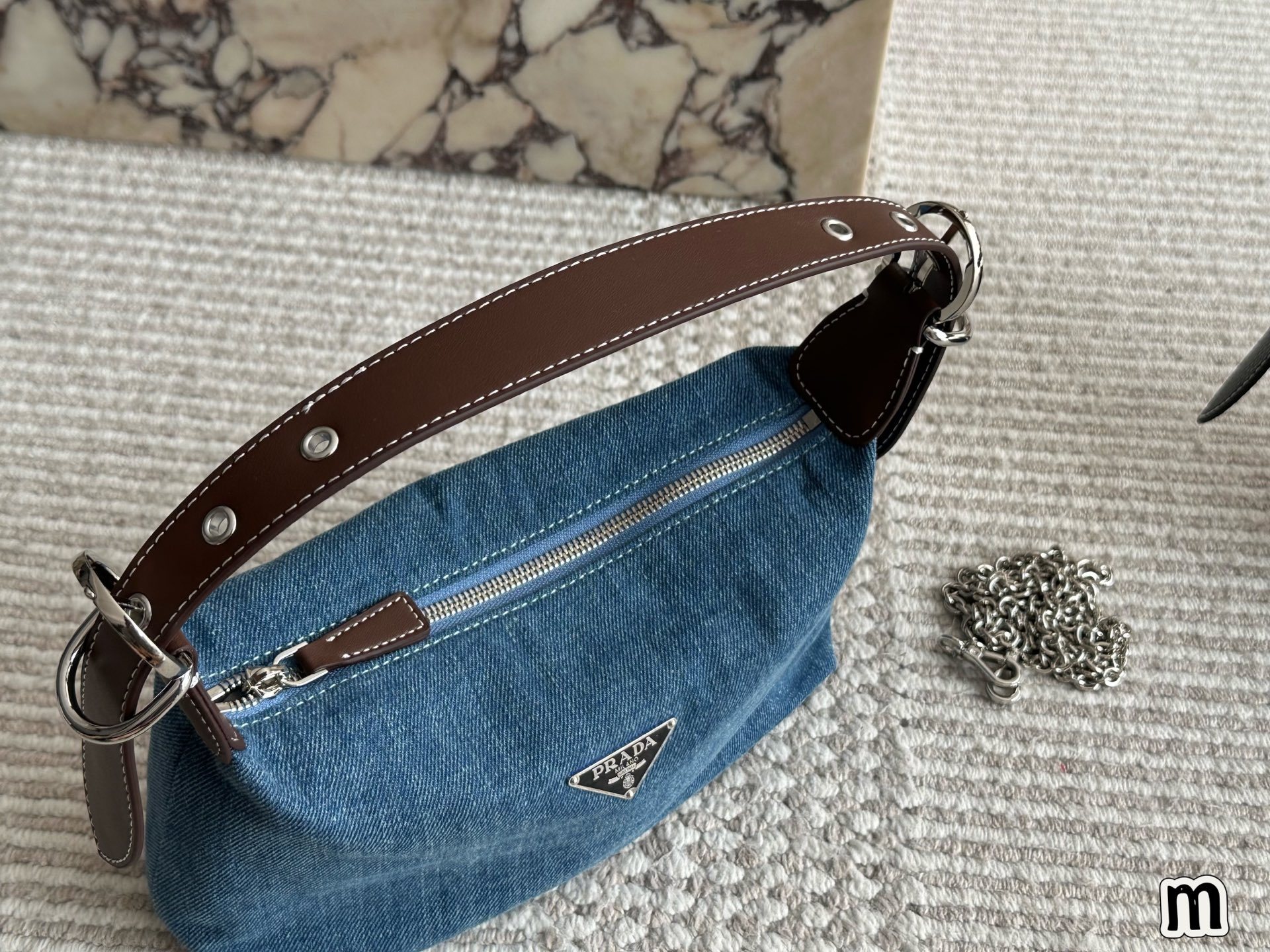 Prada Silver Vintage-Inspired Bag 047