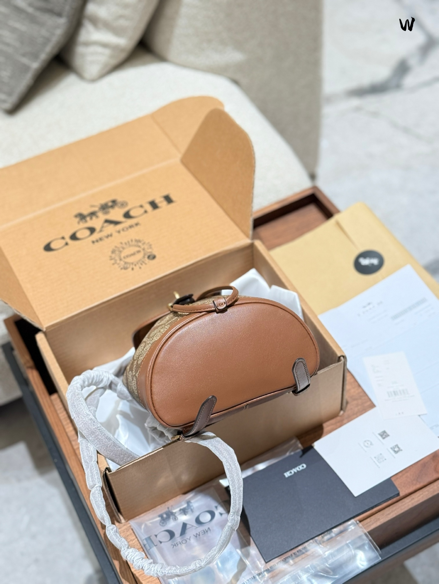 Coach Rose Gold Vintage-Inspired Bag 051