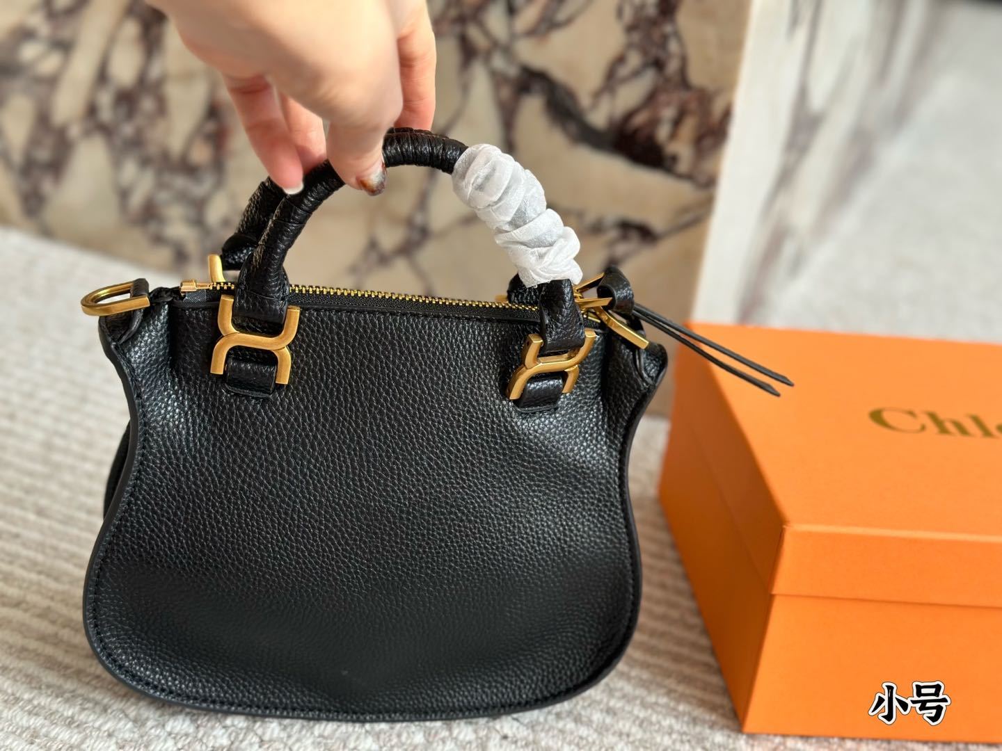 Chloe Orange Quilted Bag 004