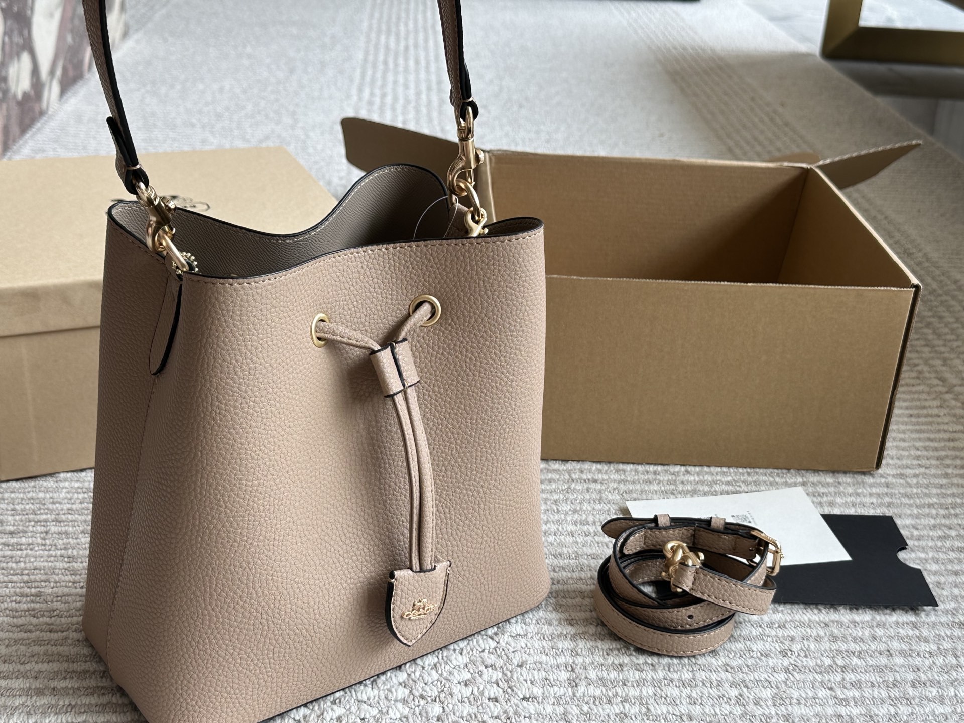 Coach Rose Gold Vintage-Inspired Bag 075