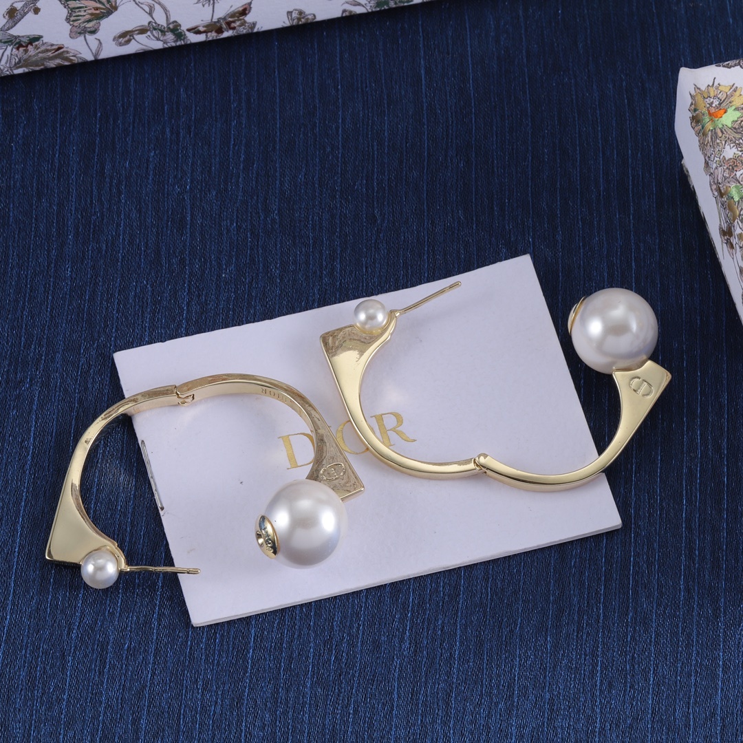 Dior Silver Vintage-Inspired Earrings 042