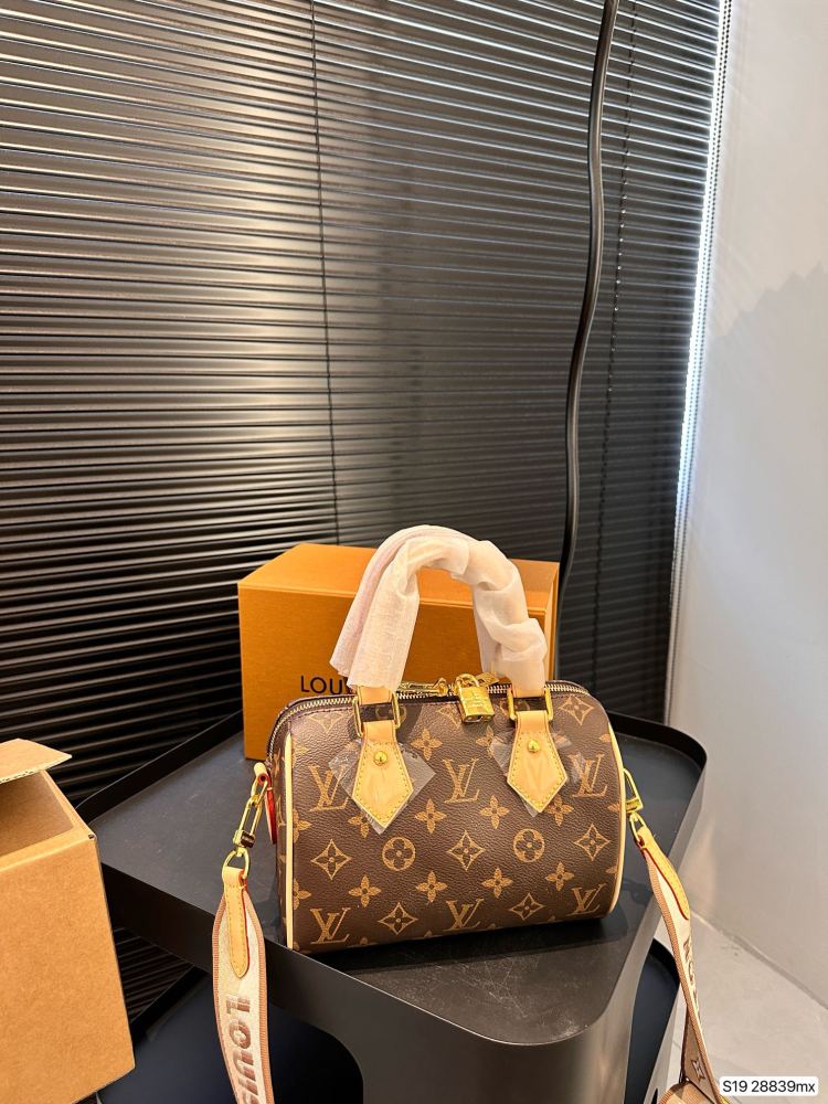LV Bag Speedy leather Beige Quilted Bag 20cm