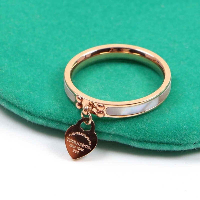 Tiffany Rose Gold Logo-Accented Ring 003