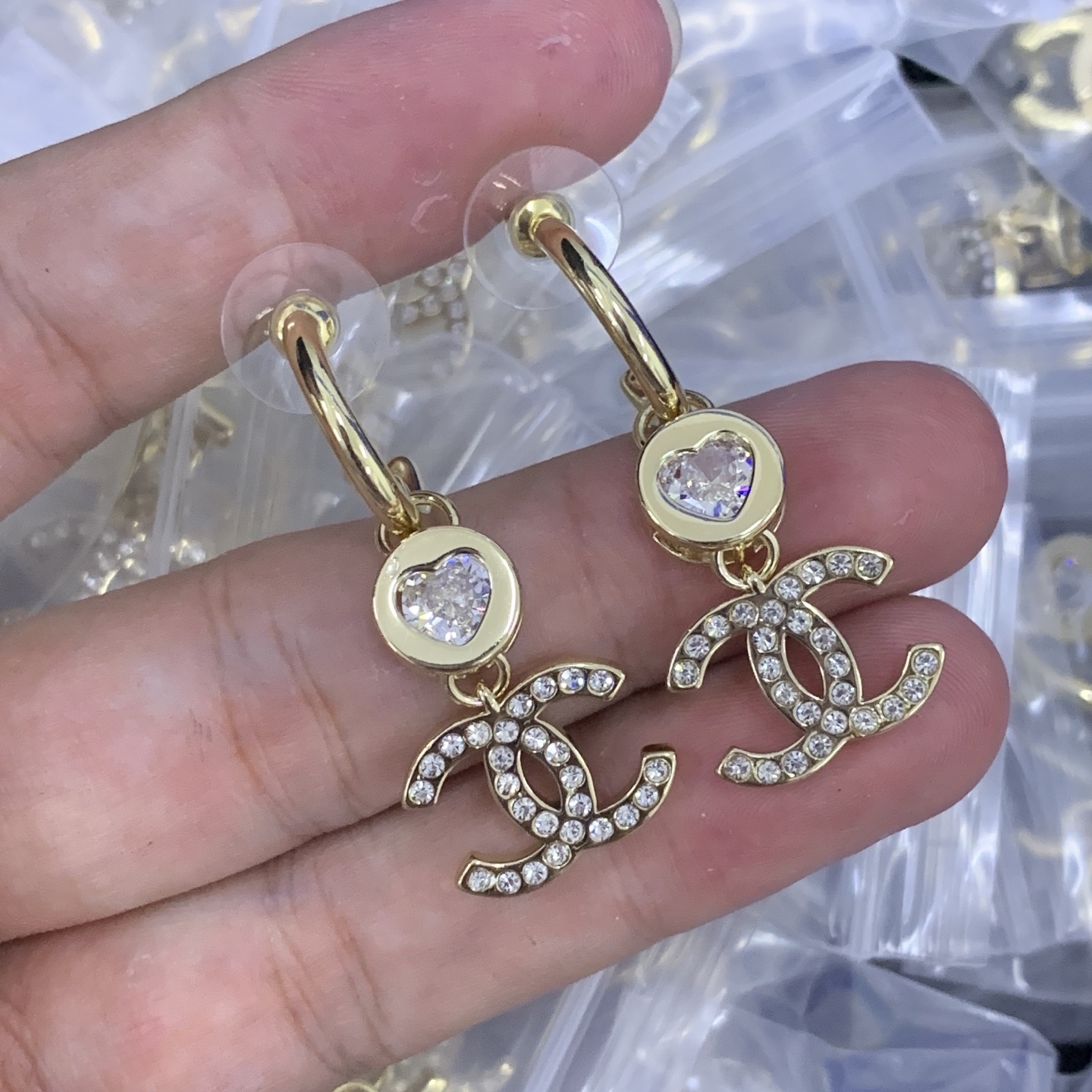 Chanel Rose Gold Vintage-Inspired Earrings 203