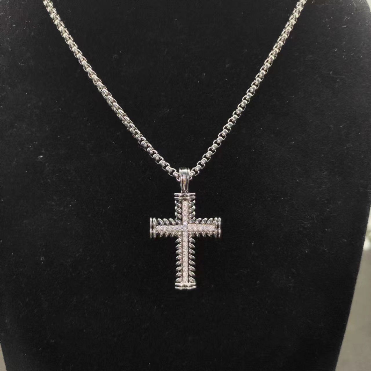 David Yurman Silver Logo-Accented Necklace 156