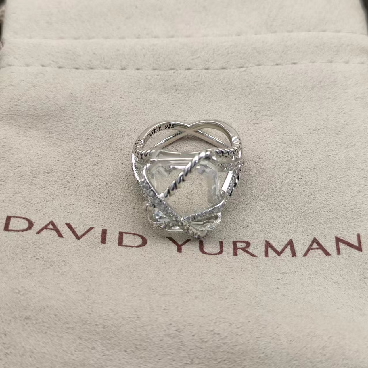 David Yurman Silver Geometric Ring 286
