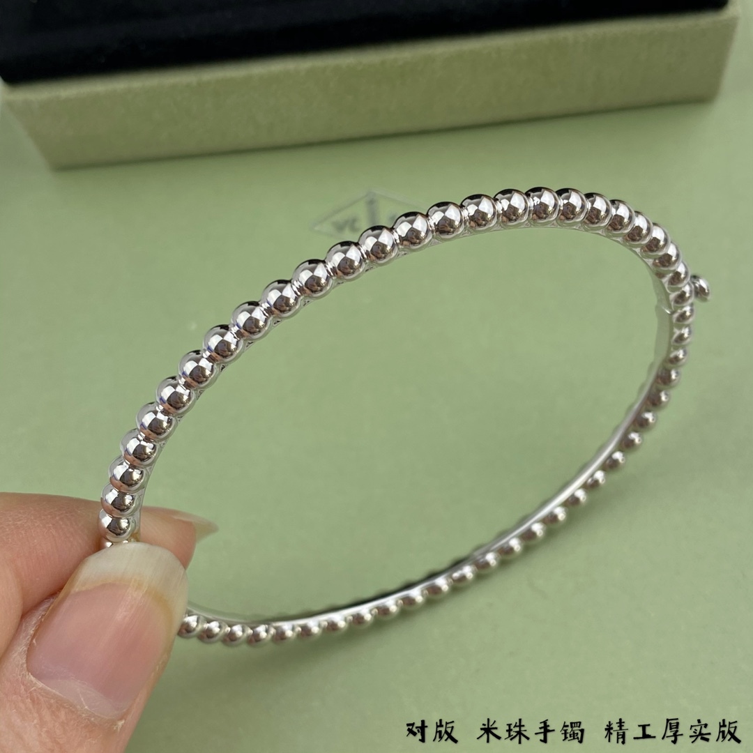 Van Cleef Rose Gold Logo-Accented Bracelet 025