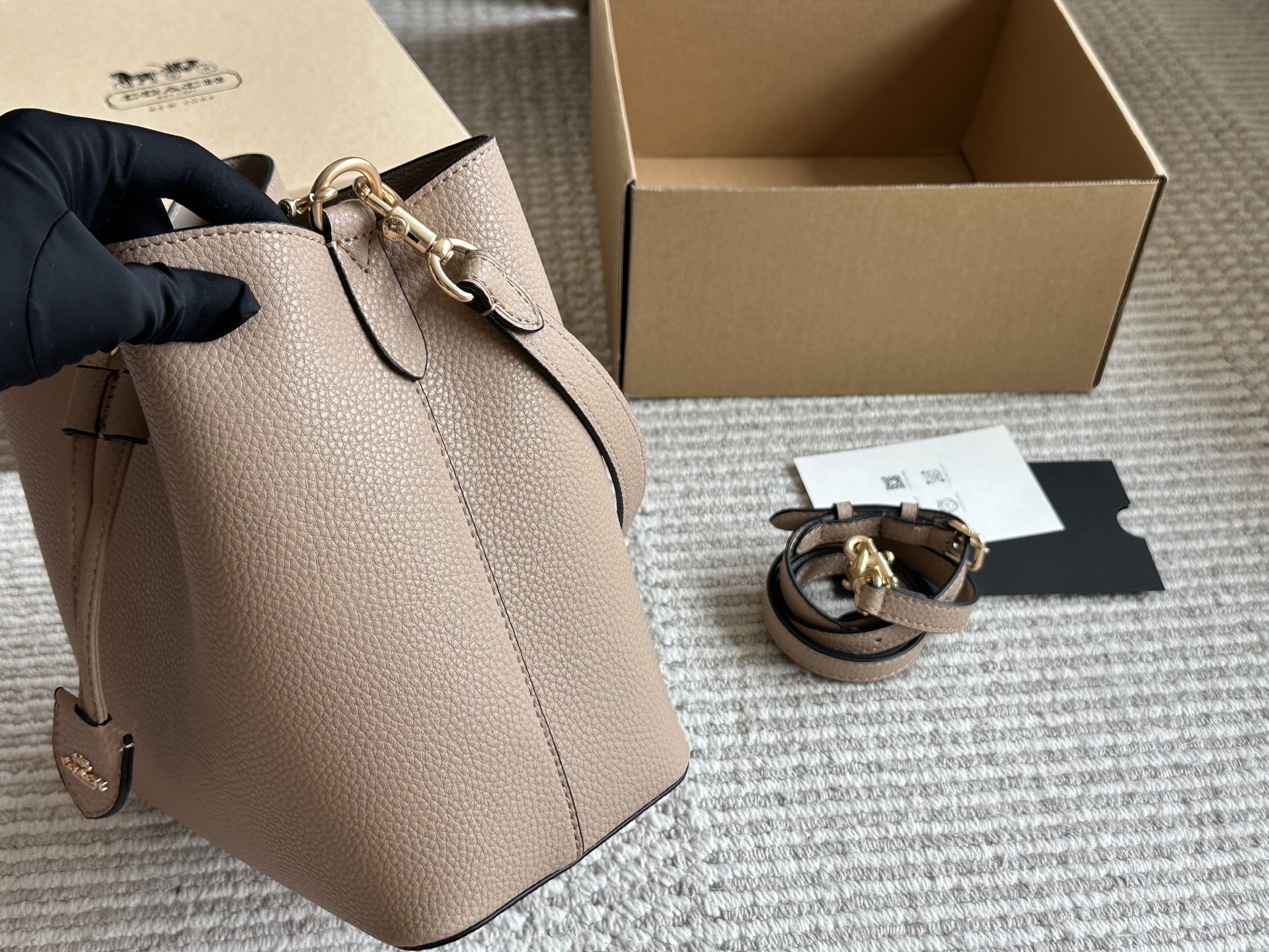 Coach Rose Gold Vintage-Inspired Bag 075