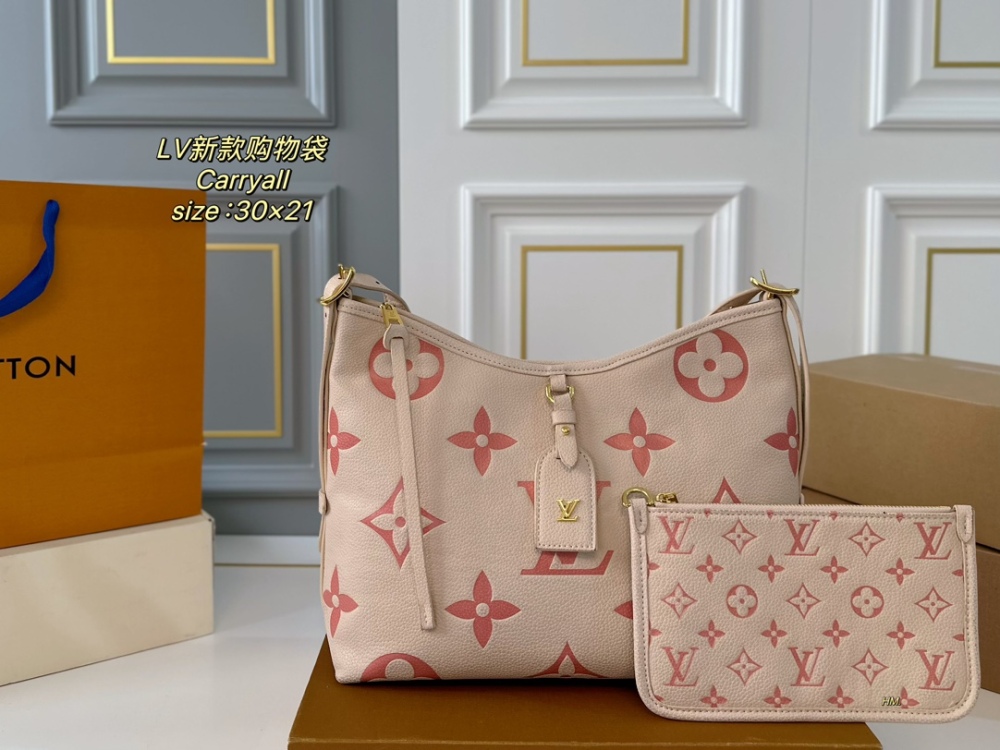 LV bag carryall leather bag 30cm