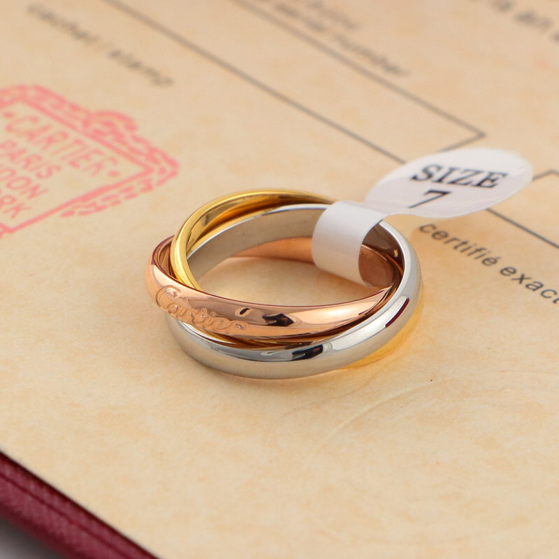 Cartier letter Rose Gold Romantic Ring 024