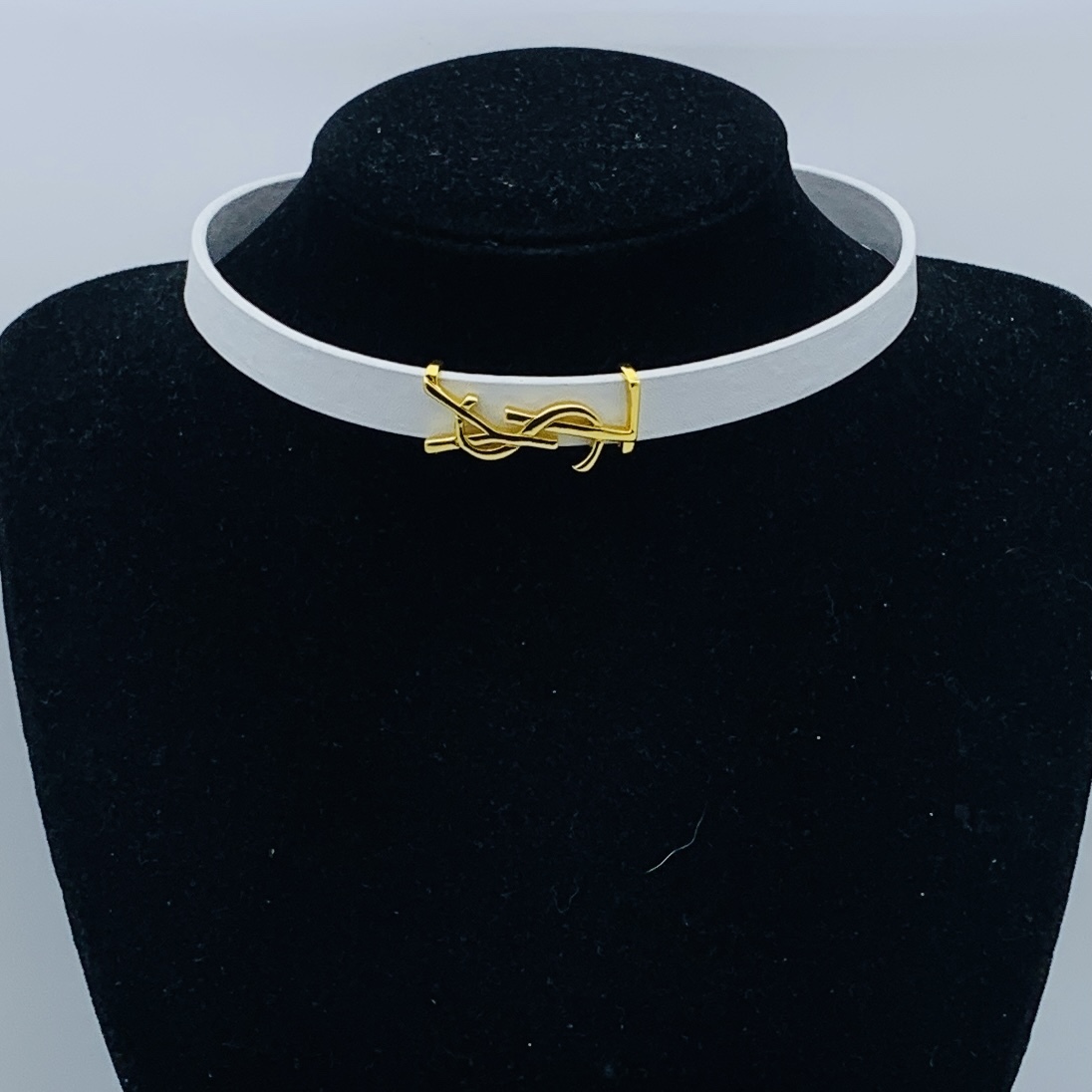 YSL Silver Logo-Accented Necklace 062