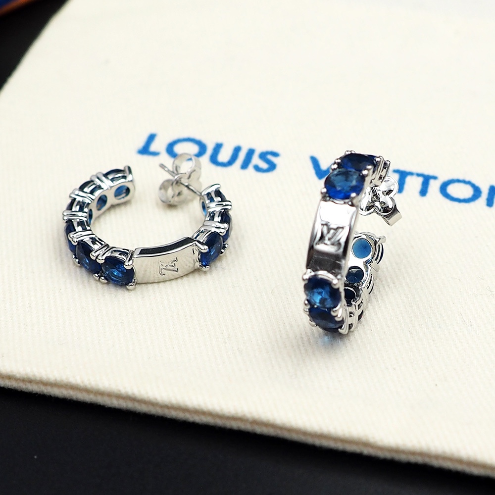 LV Silver Logo-Accented Earrings 223
