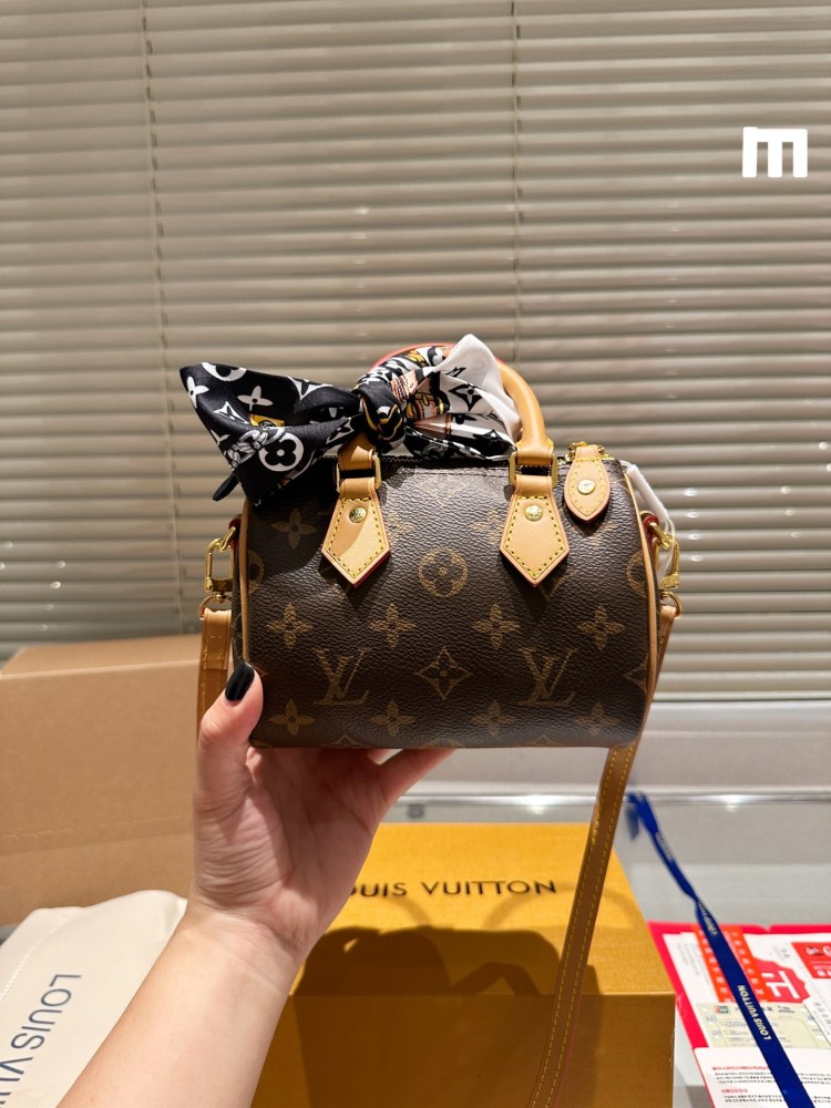 LV bag Nano Speedy 16  leather bag 16cm