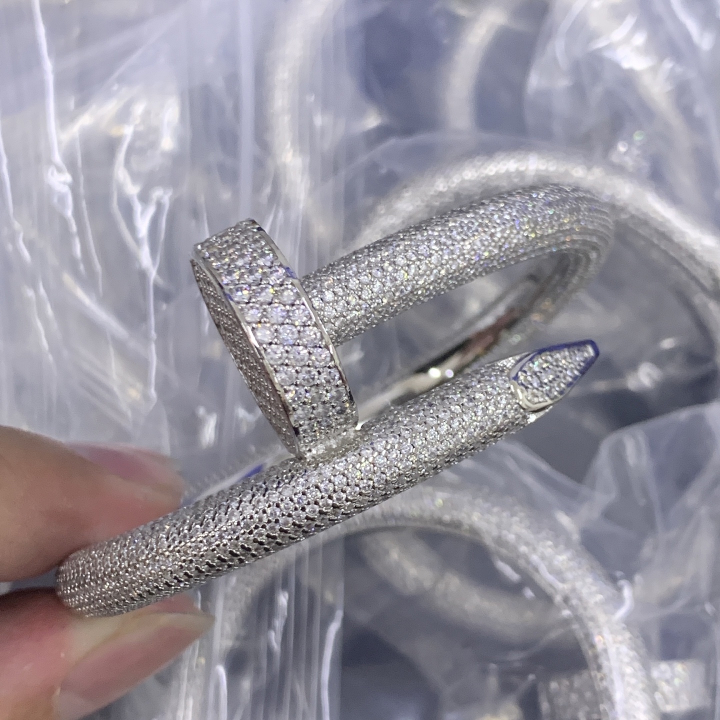 Cartier nail Silver Vintage-Inspired Bracelet 0034