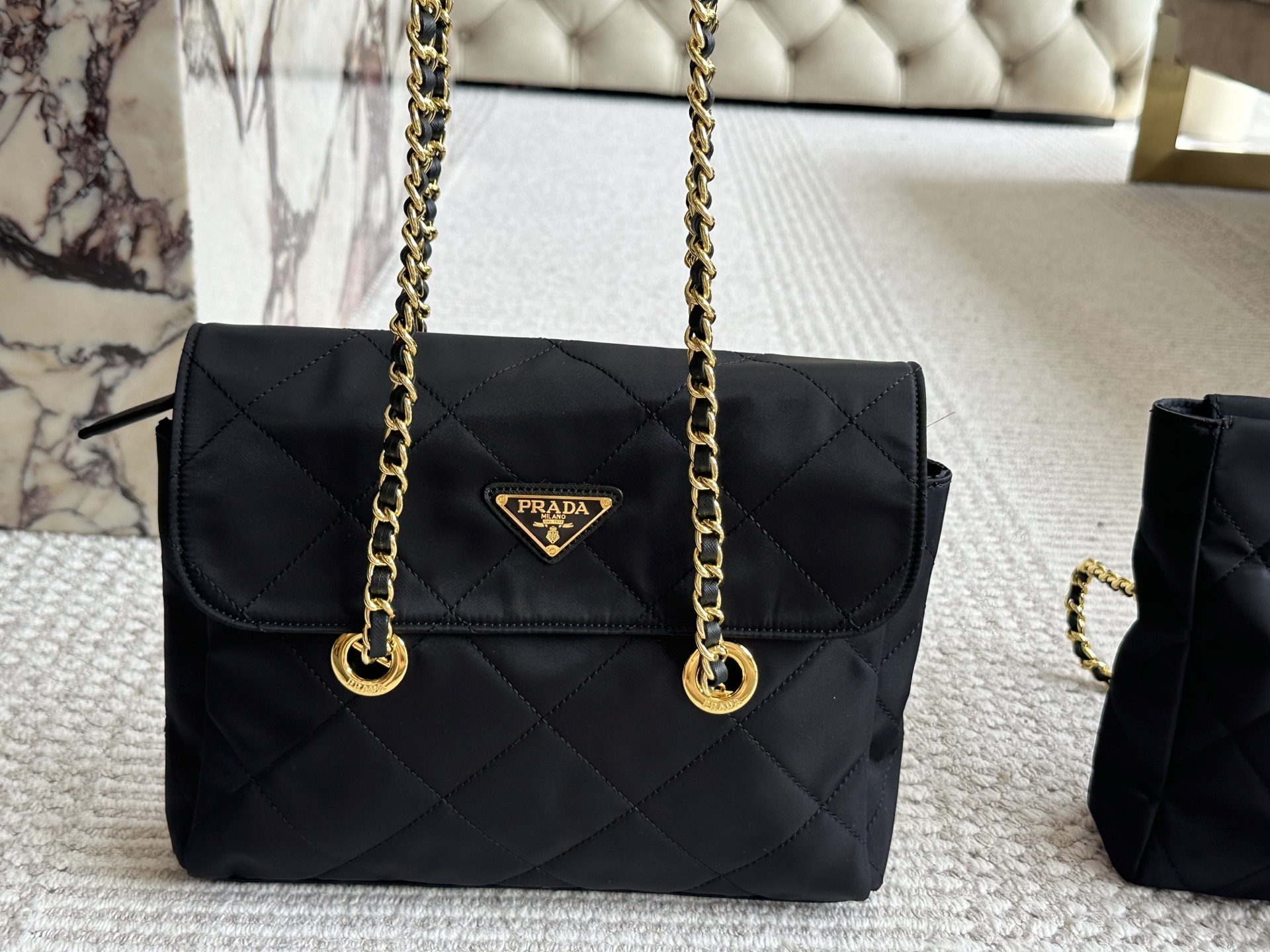 Prada Gold Quilted Bag 057