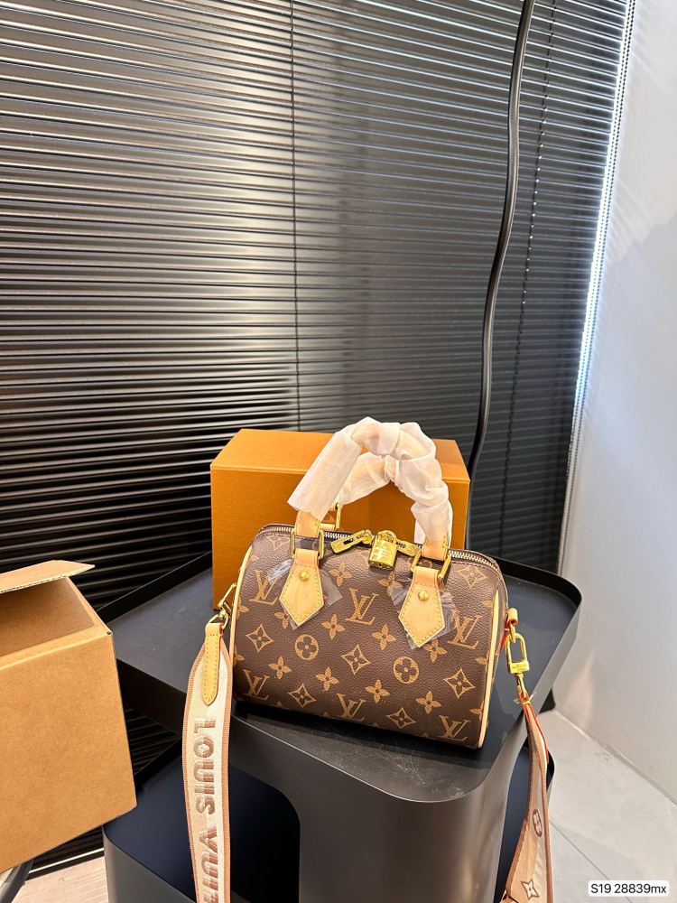 LV Bag Speedy leather Beige Quilted Bag 20cm