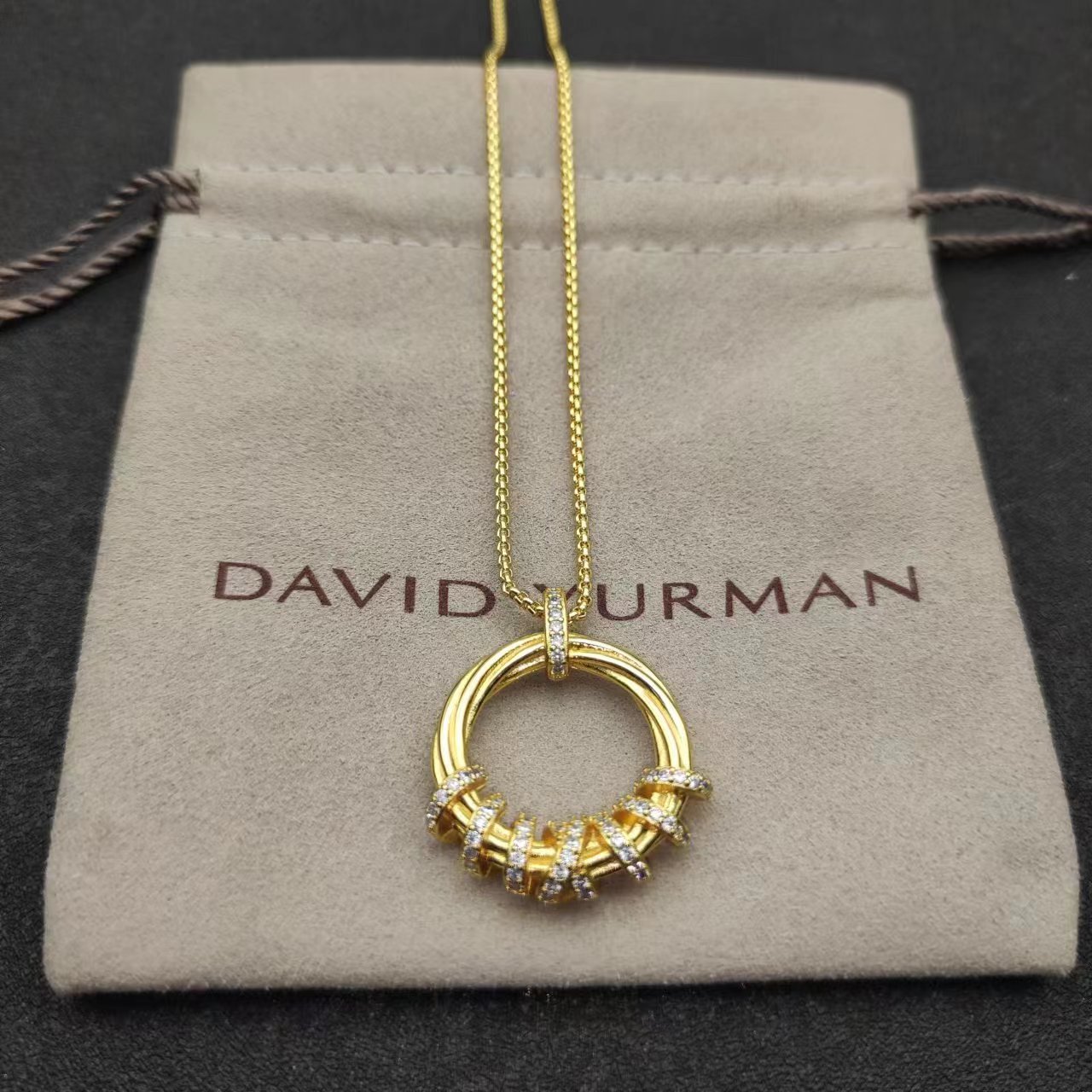 David Yurman Rose Gold Vintage-Inspired Necklace 157