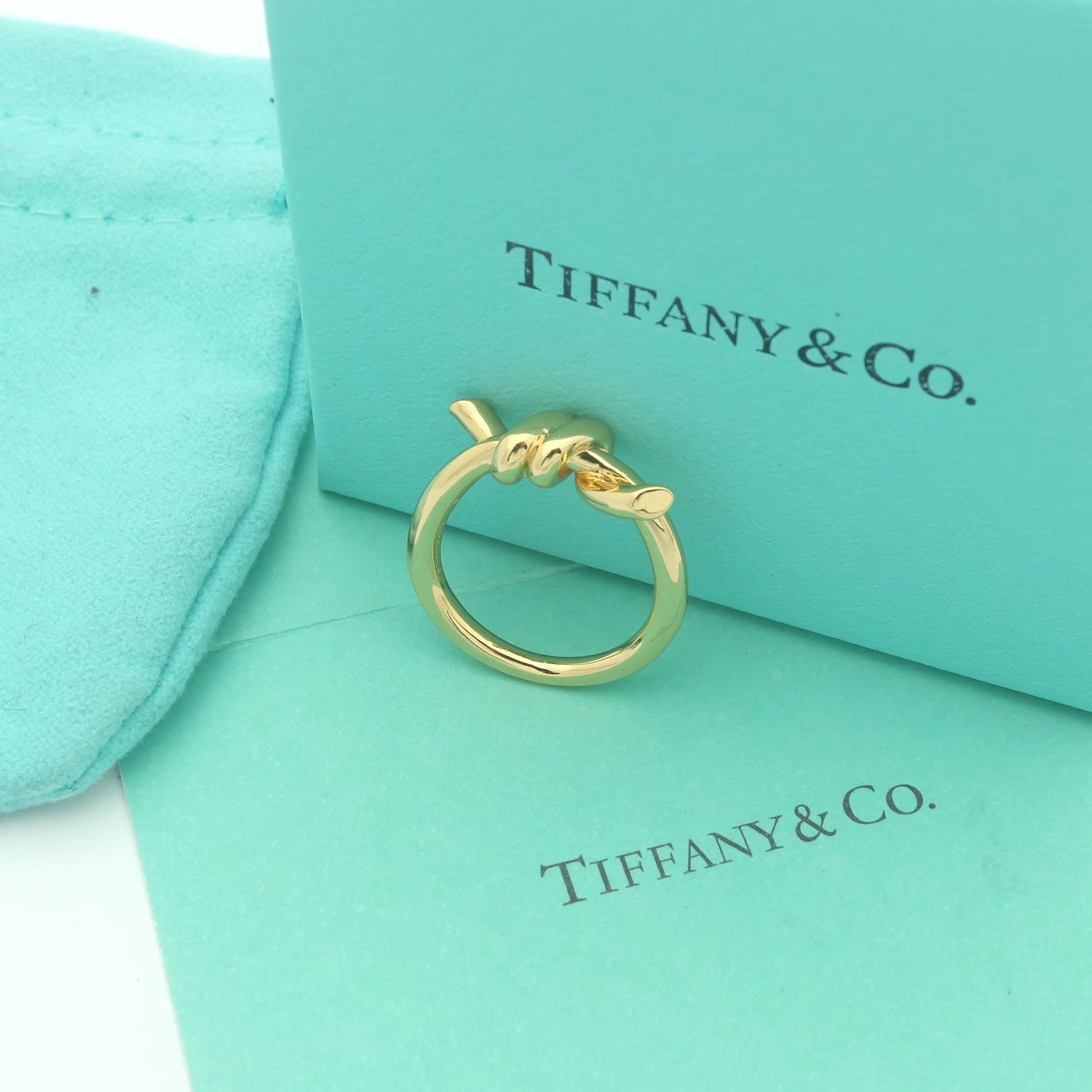 Tiffany Gold Logo-Accented Ring 051