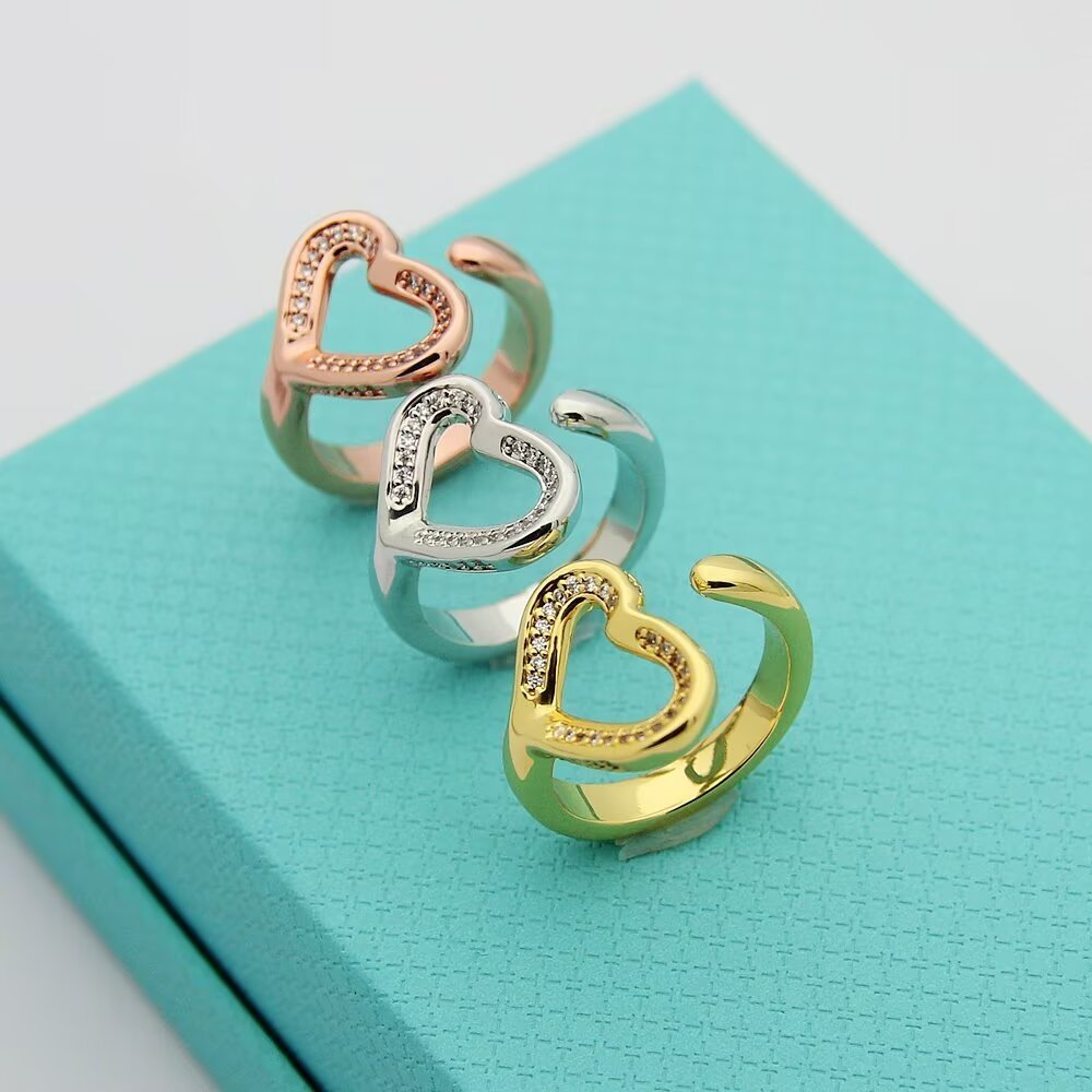 Tiffany Rose Gold Logo-Accented Ring 059