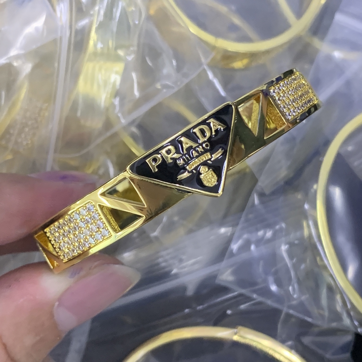 Prada Gold Logo-Accented Bracelet 206