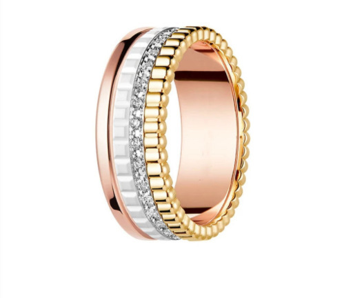 Boucheron Rose Gold Textured Ring 001