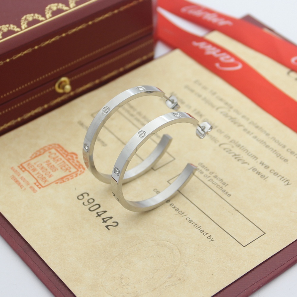 Cartier love Rose Gold Vintage-Inspired Earrings 014
