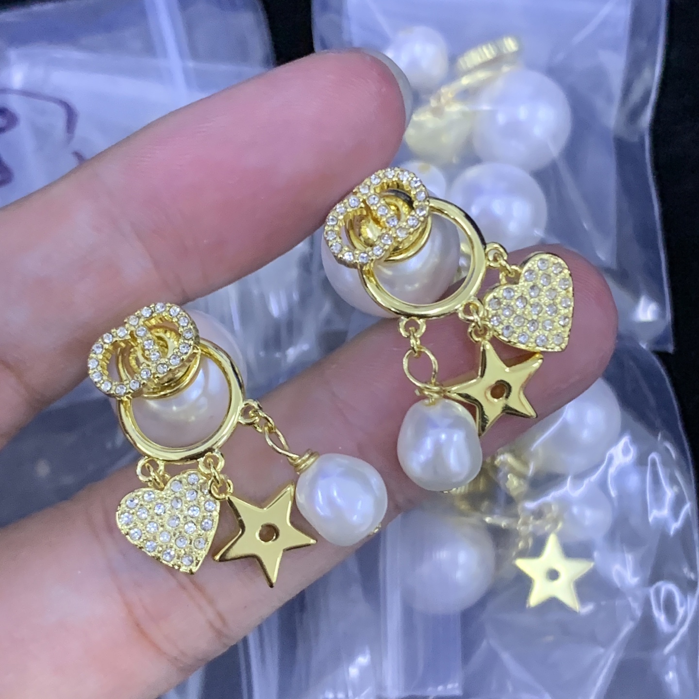 Dior Gold Vintage-Inspired Earrings 123