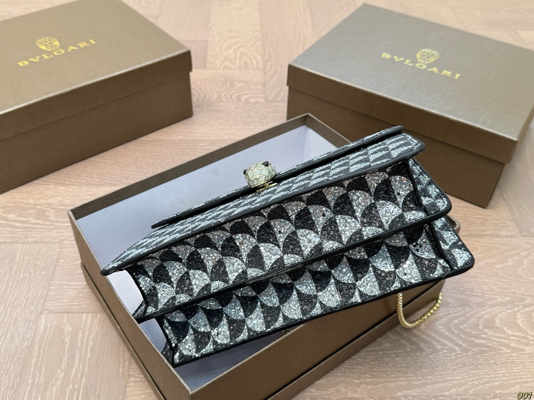 BVLGARI Silver Geometric Bag 197