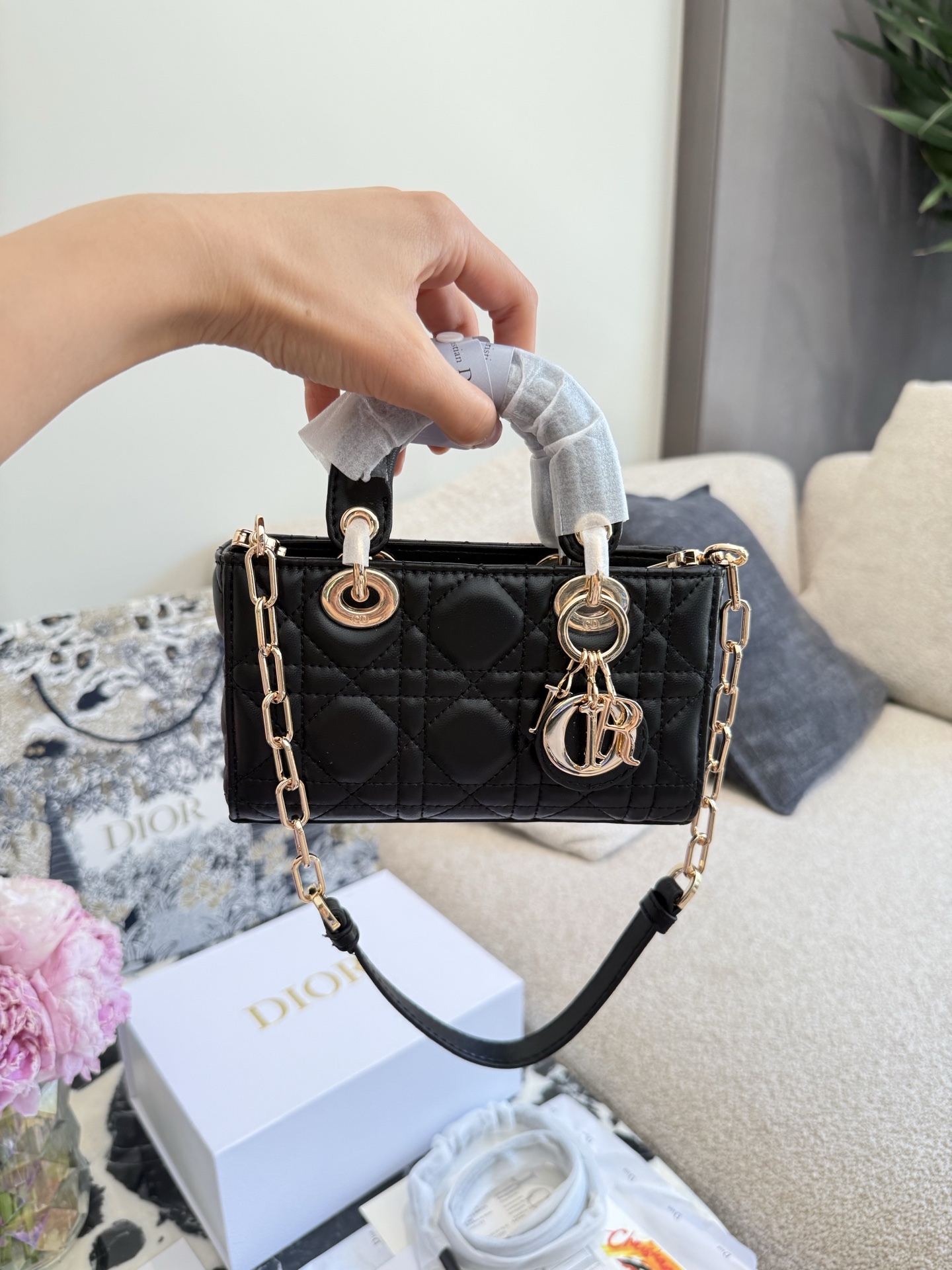 Dior d-joy Rose Gold Vintage-Inspired Bag 714