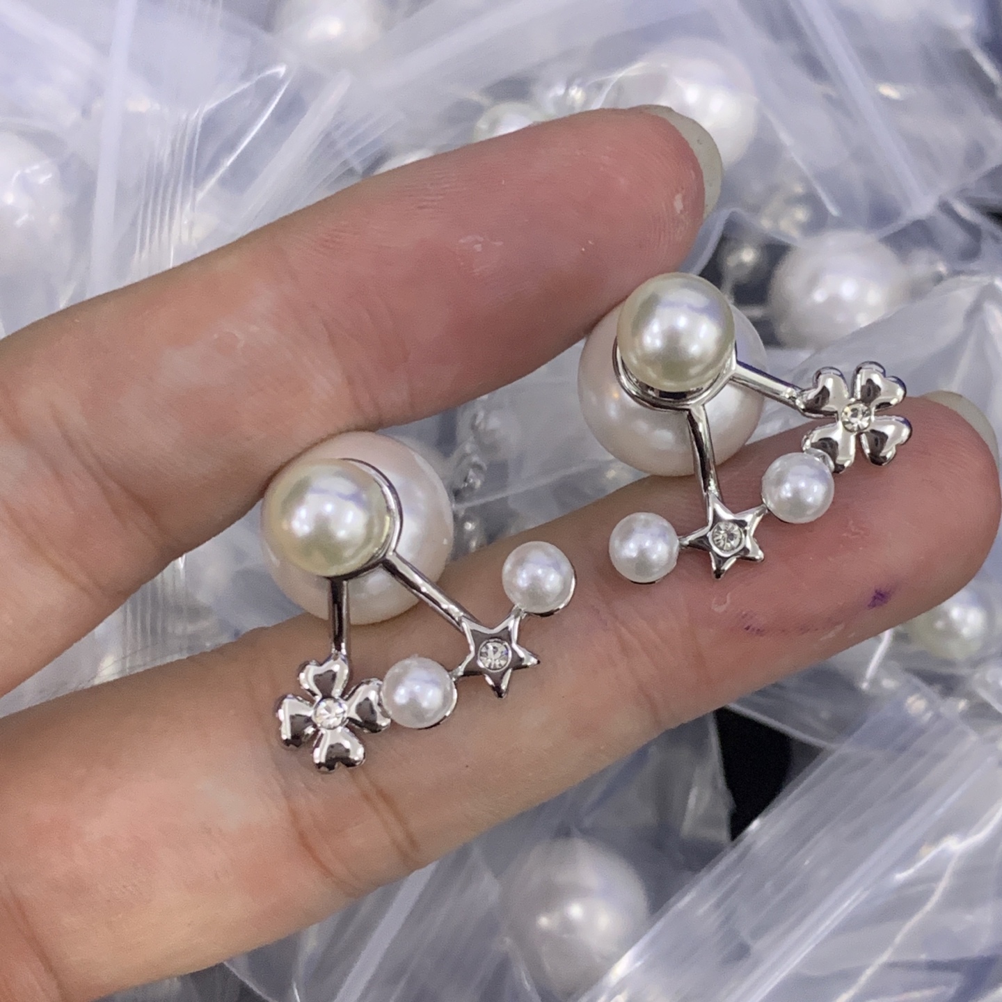 Dior Silver Vintage-Inspired Earrings 527