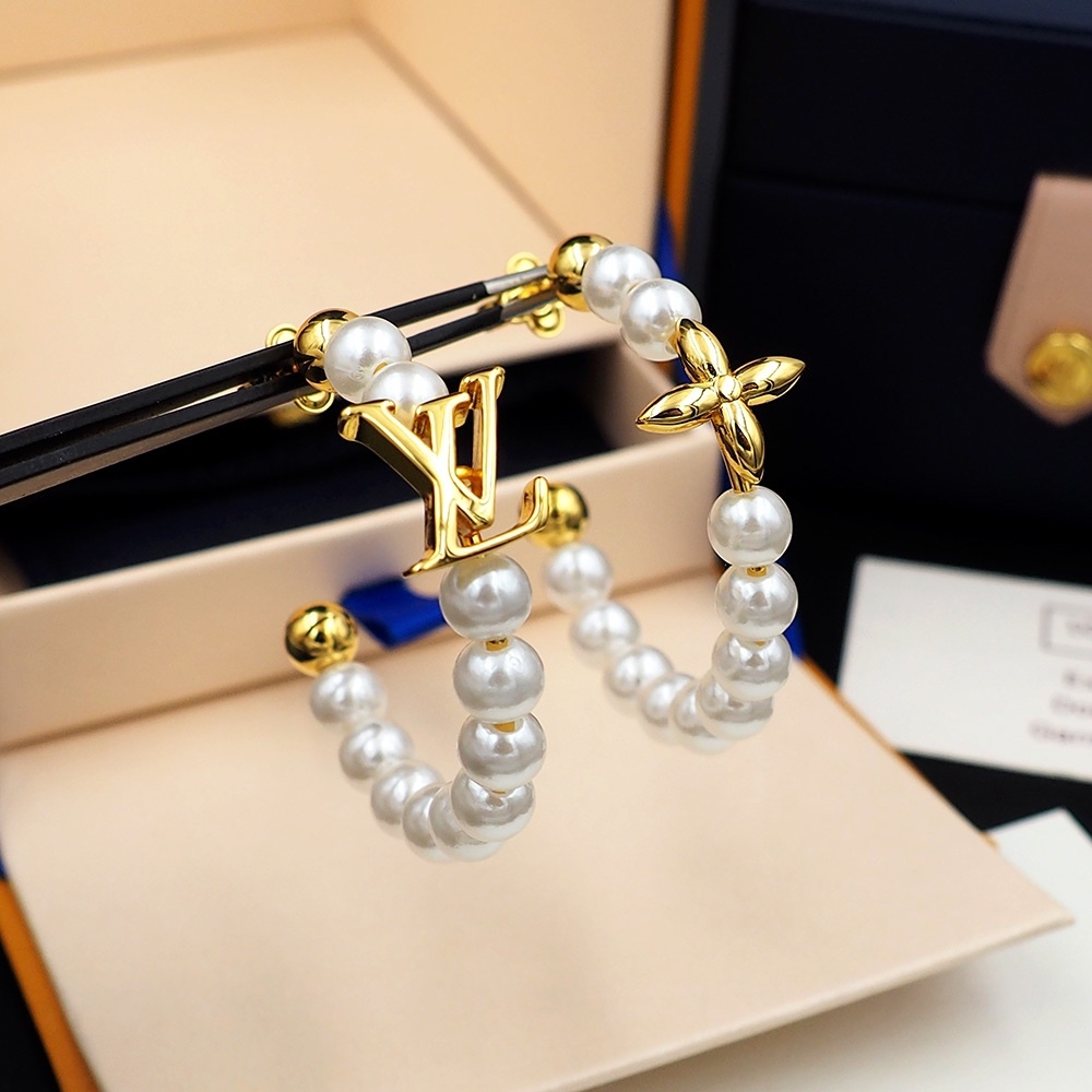 LV Rose Gold Vintage-Inspired Earrings 300