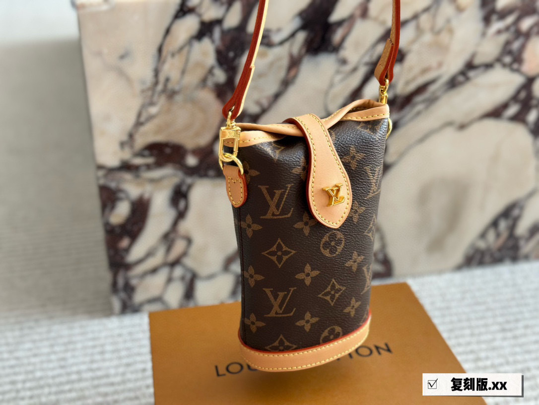 LV Rose Gold Logo-Accented Bag 1493