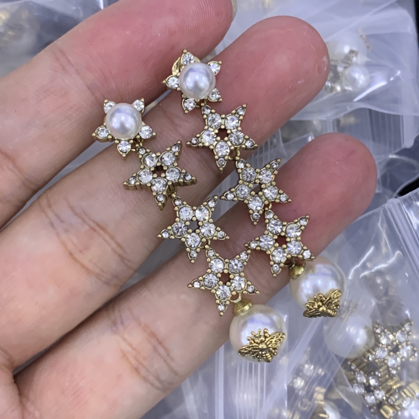 Dior Rose Gold Vintage-Inspired Earrings 124