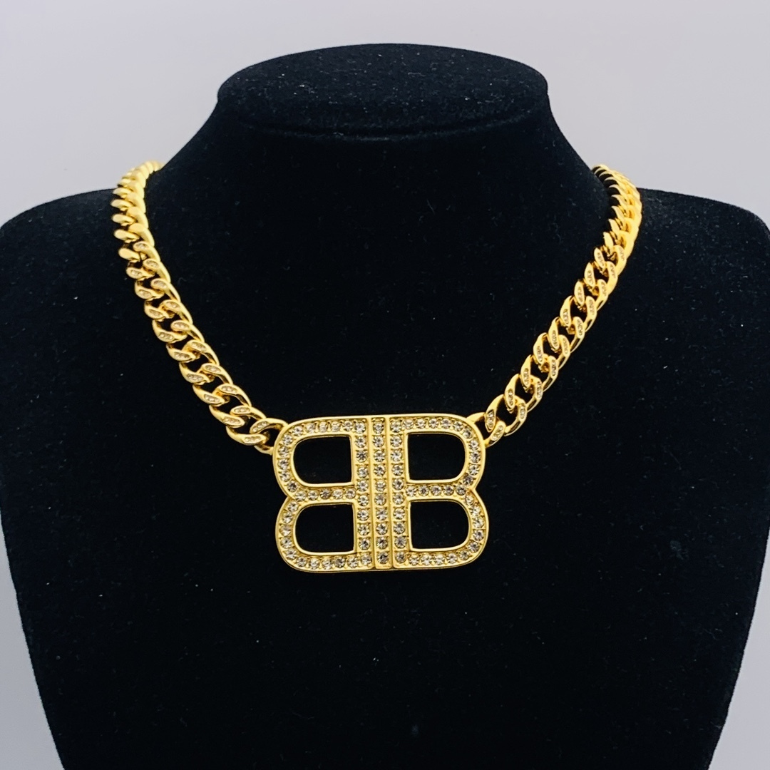 Balenciaga Gold Logo-Accented Necklace 031