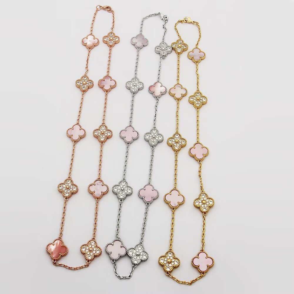 Van Cleef Rose Gold Vintage-Inspired Necklace 063