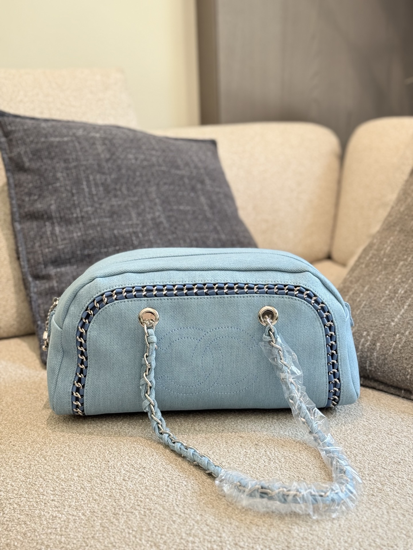 Chanel Blue Quilted Bag 1314