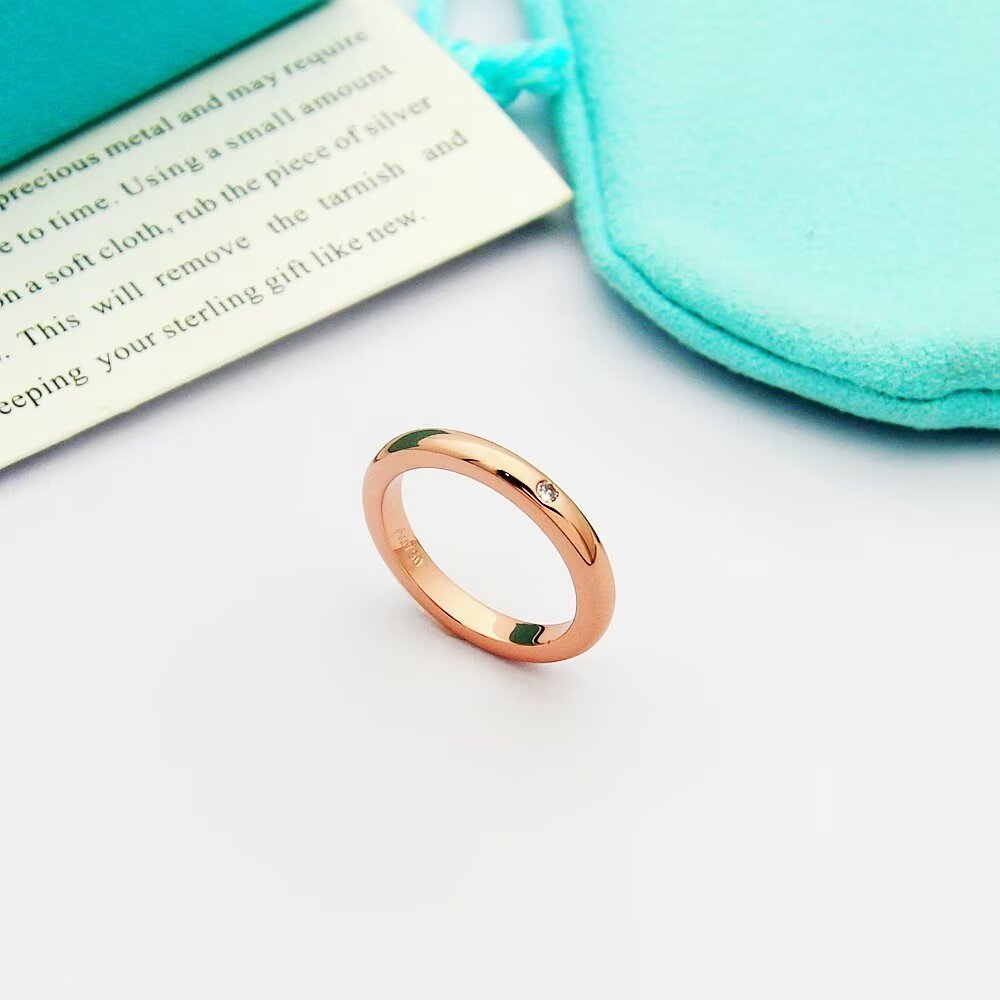 Tiffany Silver Logo-Accented Ring 028